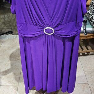R&M Richards Purple Cocktail Dress Size 18